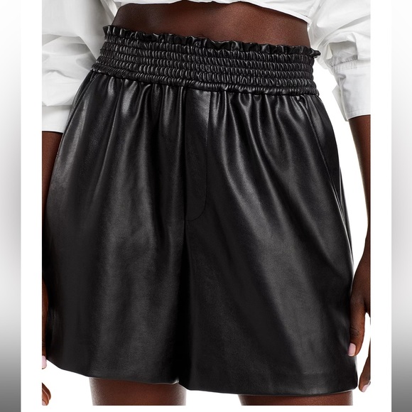 A.L.C. Kaleb Vegan Leather High-Waisted Shorts Size XS - Picture 2 of 11